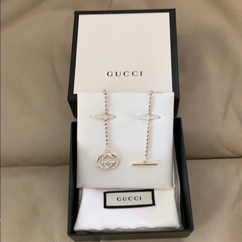 Authentic Gucci Boule GG double charm necklace